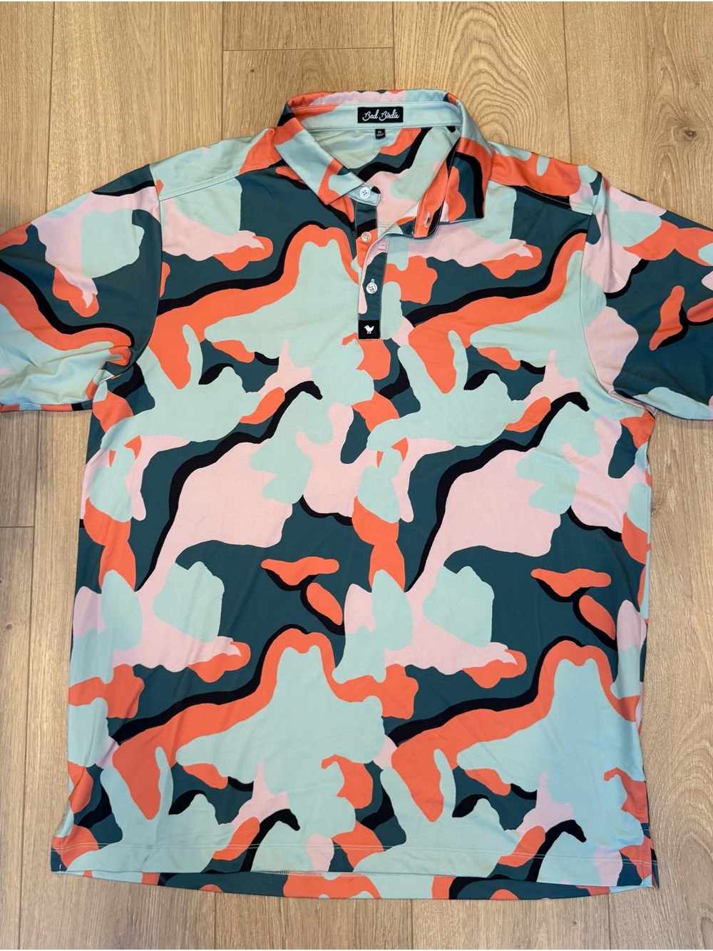 Bad Birdie Men’s XL Camouflage Performance Golf Polo